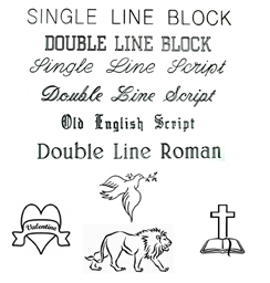 sample of engraving styles