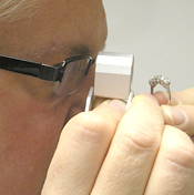 using a jewellers loupe