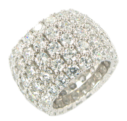 wide bands of diamonds ring